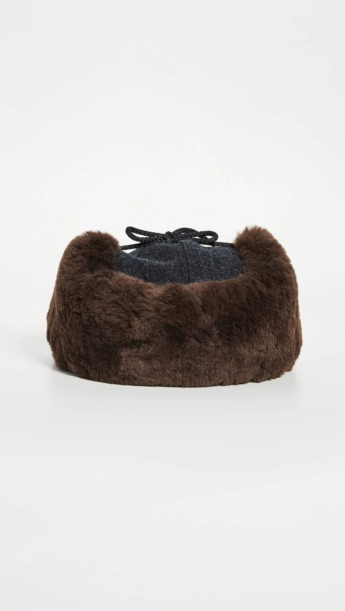 Charcoal Dark Brown Double Mackinaw Cap R816