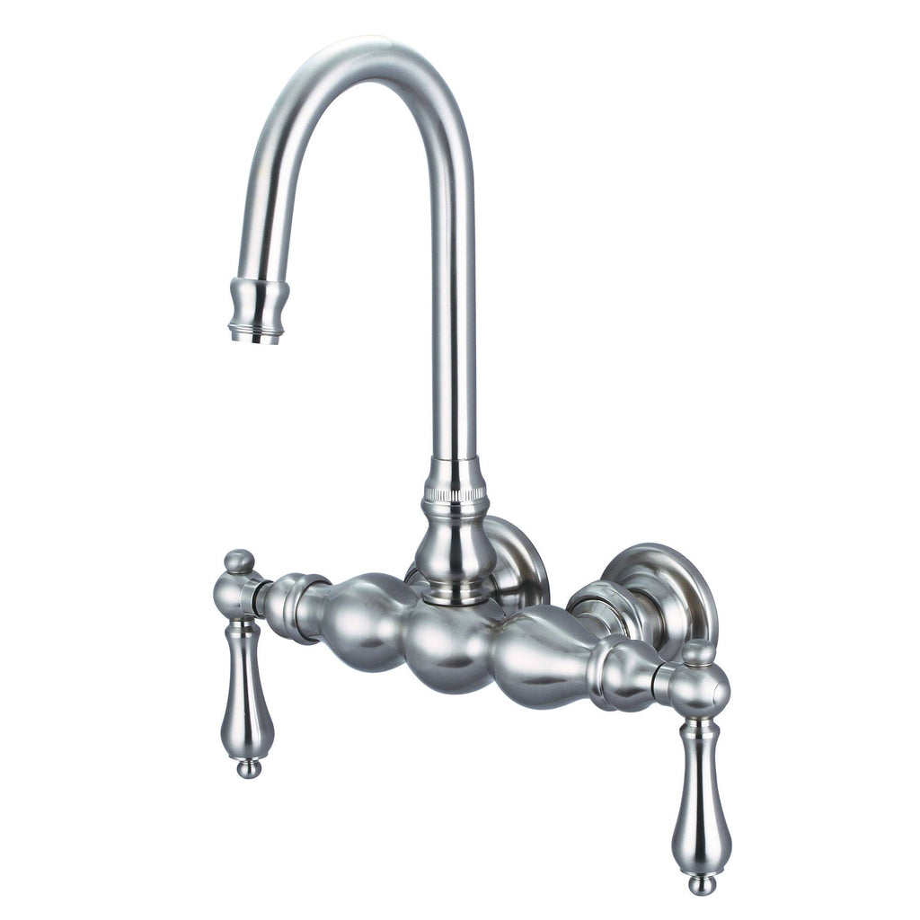 Vintage Classic Wall Mount Tub Faucet with Gooseneck Spout C700