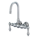 Vintage Classic Wall Mount Tub Faucet with Gooseneck Spout C700