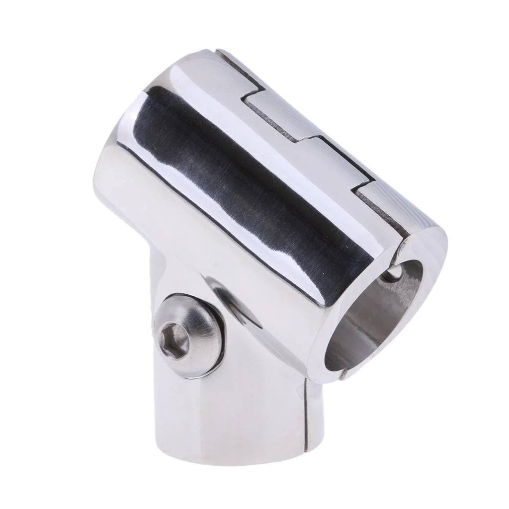 316 Stainless Steel Boat Marine Handrail 60 Degree T Rail Connector Split for 7/8 inch 22mm Tube K357