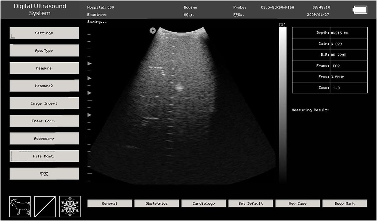 Veterinary Ultrasound Scanner with Convex and Rectal Linear Probe V8838