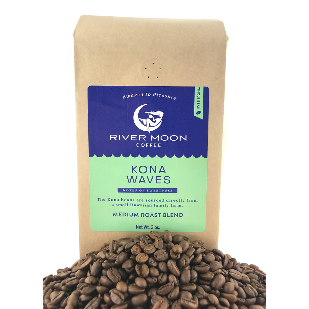 Kona Waves Whole Bean Medium Roast Coffee, 2 lb. Q953