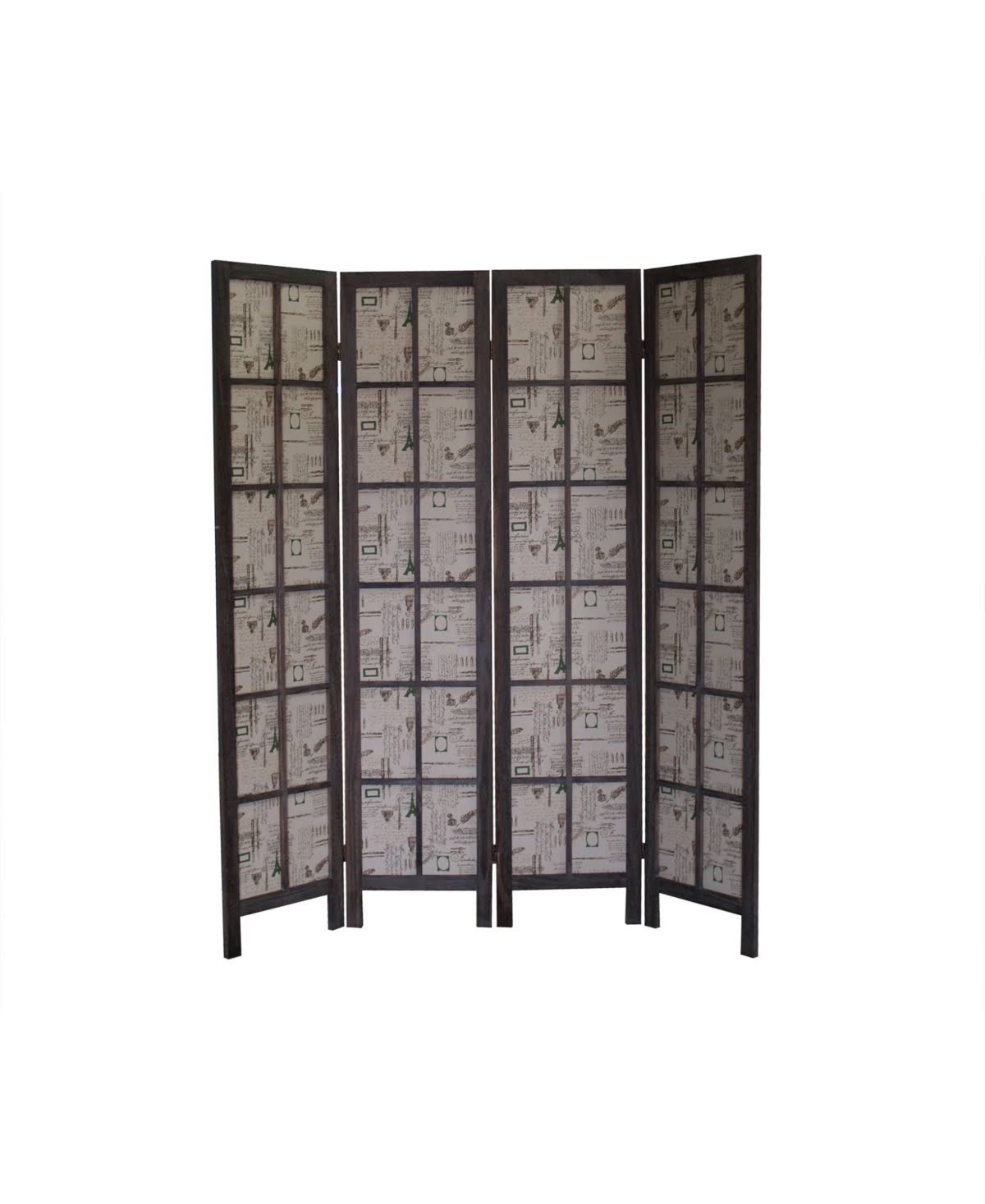 Brown Folding Room Divider Screen S65212