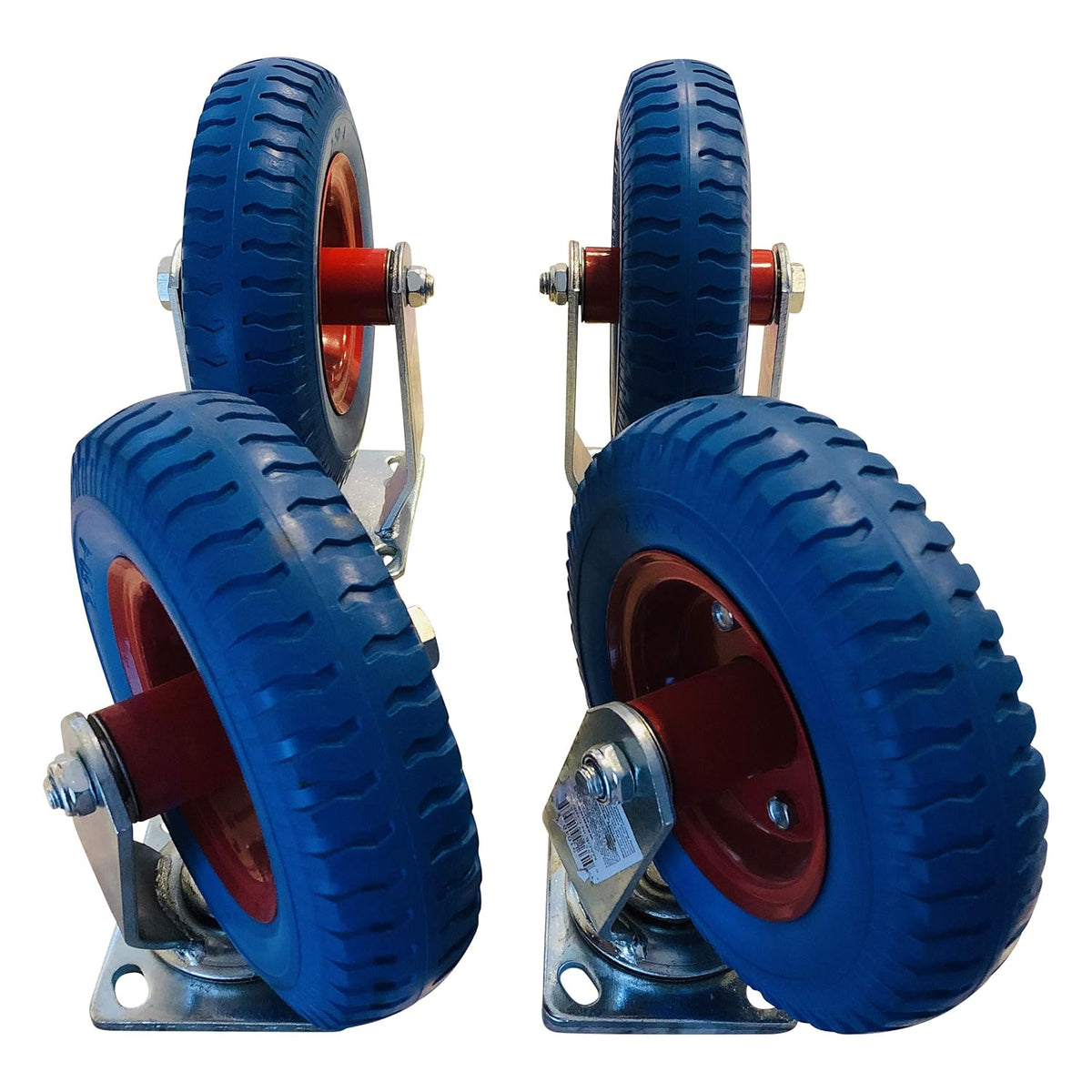 8 Large Flat Free Casters, 4 Pack E13588