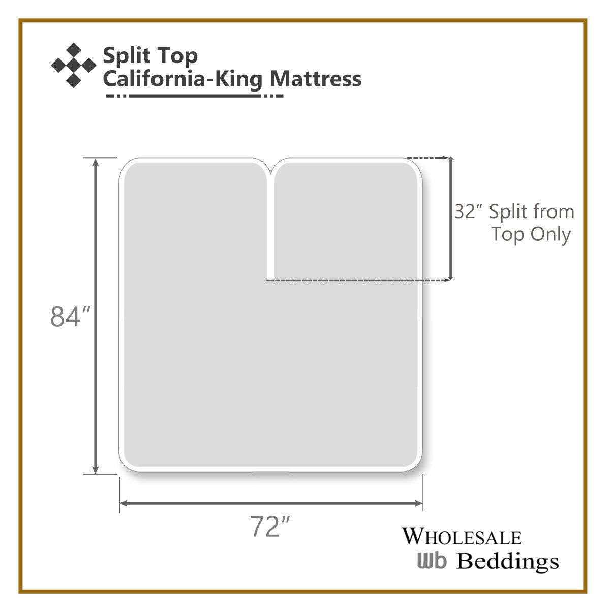 608TC 100% Cotton Split Top California King Fitted Sheet A89825