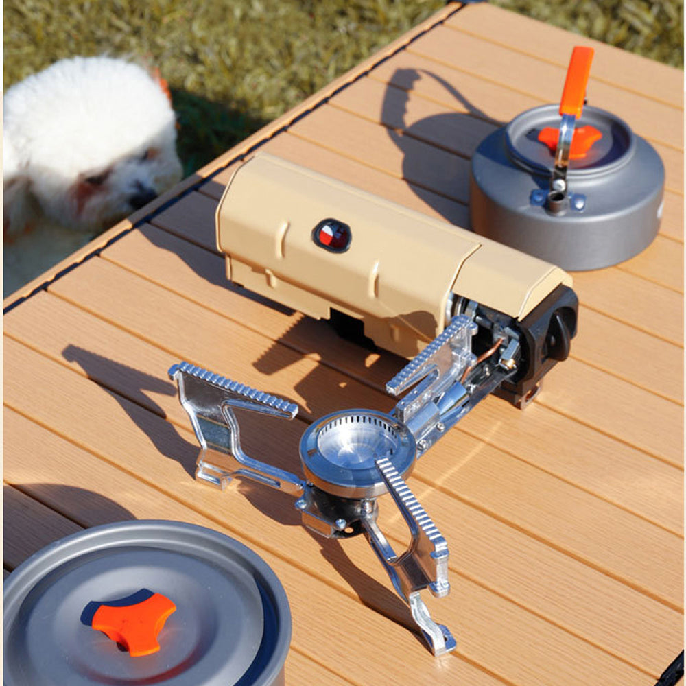 Portable Folding Butane Camping Stove with Carrying Bag T6995