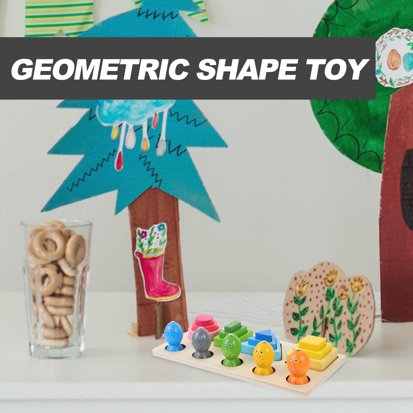 Wooden Montessori Educational Building Blocks for Toddlers Y115