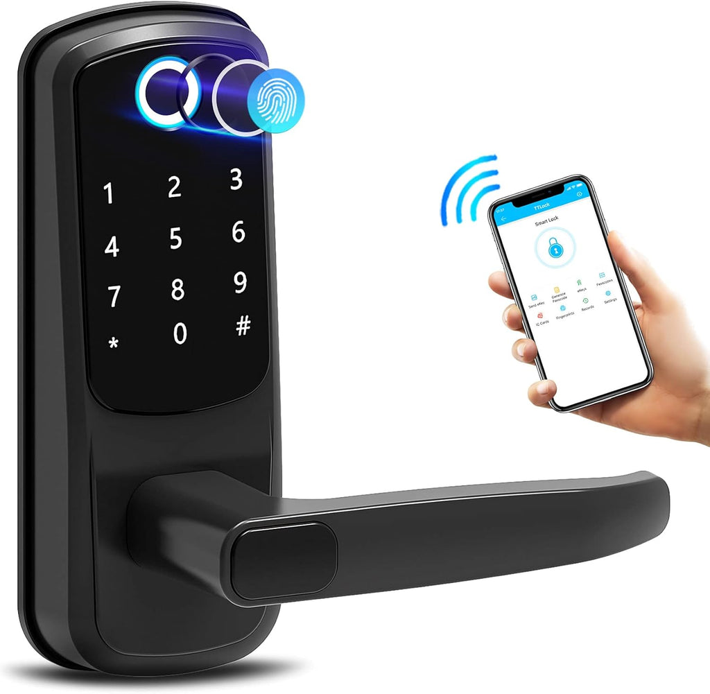 Fingerprint Door Lock Smart Lock with App Code Key and IC Card V3374