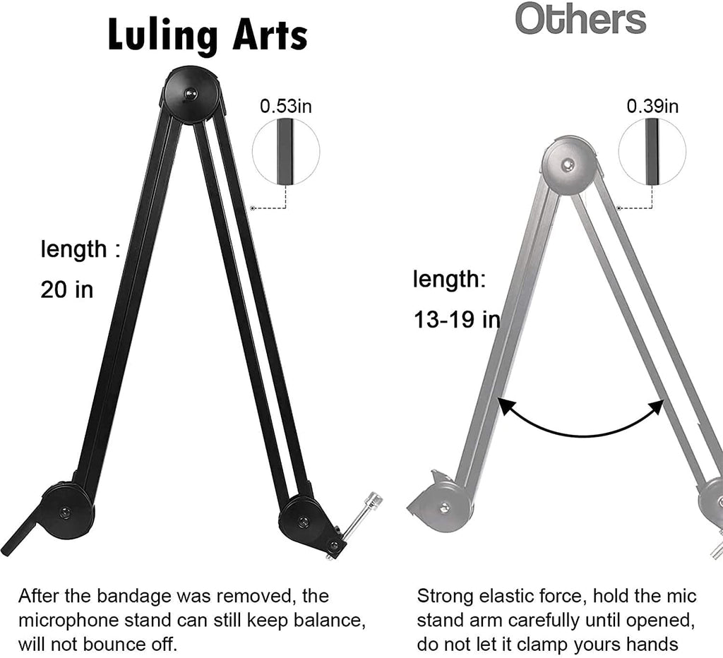 Mic Arm Stand Desk Adjustable Suspension Boom Scissor Arm, Heavy Duty, Pack of 2 Y8865