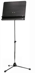Black Wooden Desk Music Stand with Chrome Stand K133