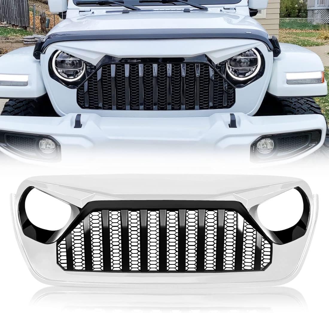 Glossy Black ABS Front Cover Grill for Jeep Wrangler JL JLU S512