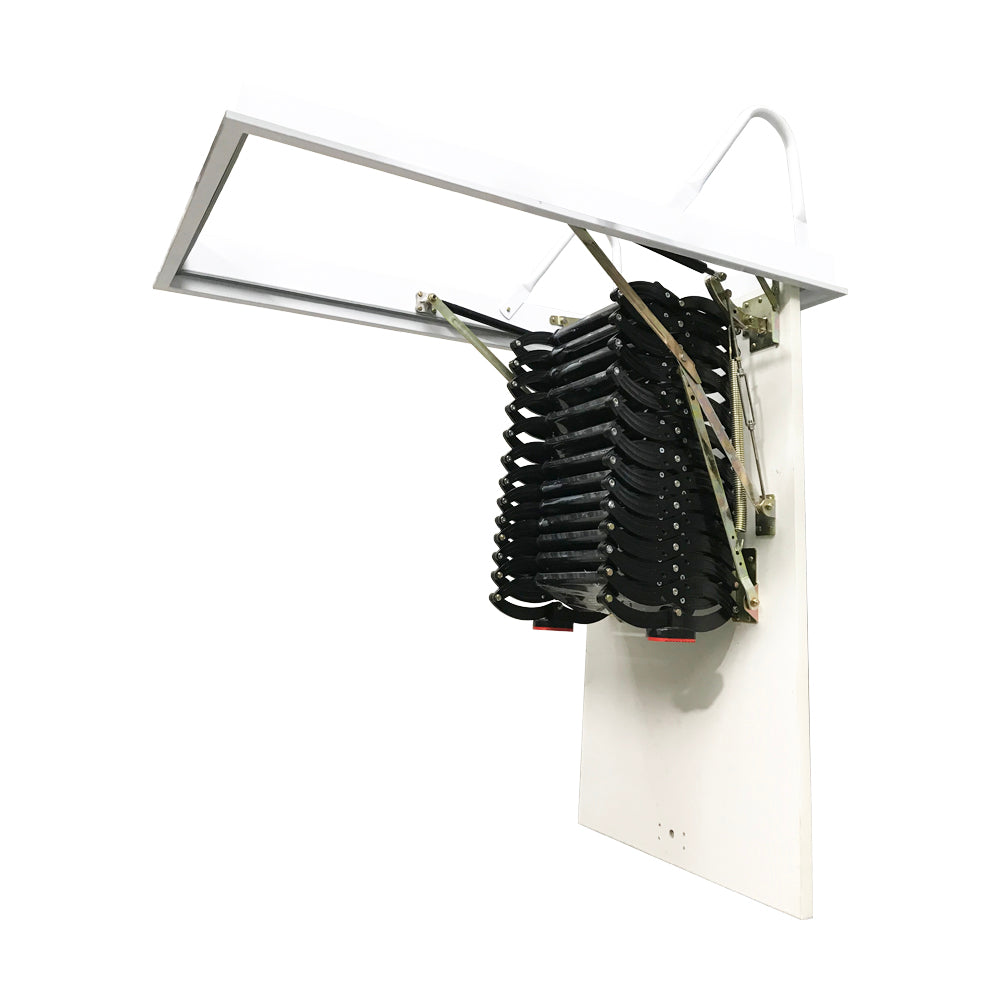 Black Titanium-Magnesium Alloy Attic Ceiling Ladder Stairs F9111