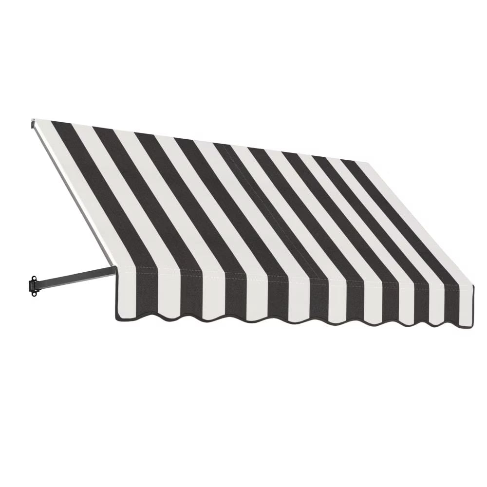 Black/White Stripe Acrylic Fixed Awning H922