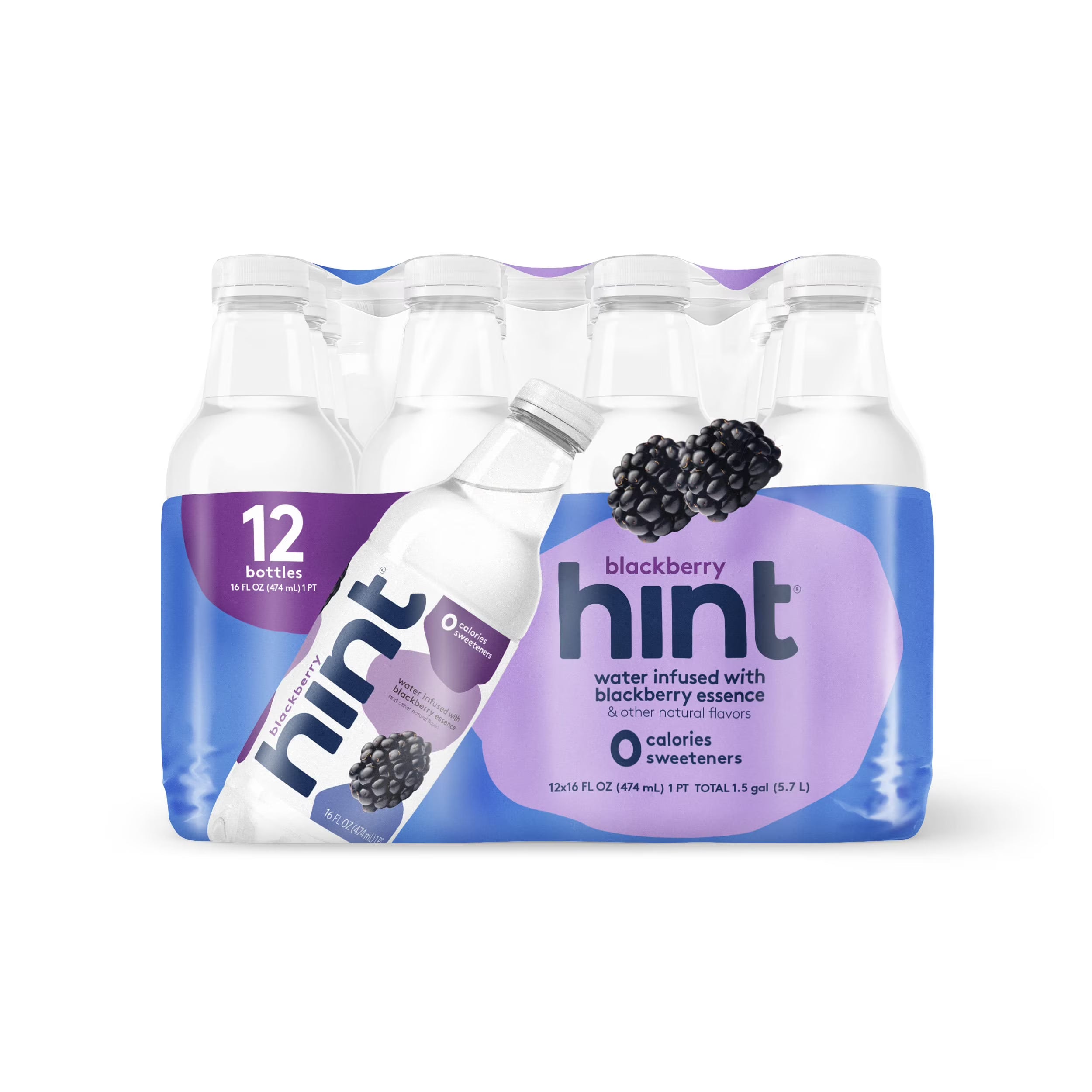 Blackberry Water, 16 Ounce Bottles, Pack of 12 P60504