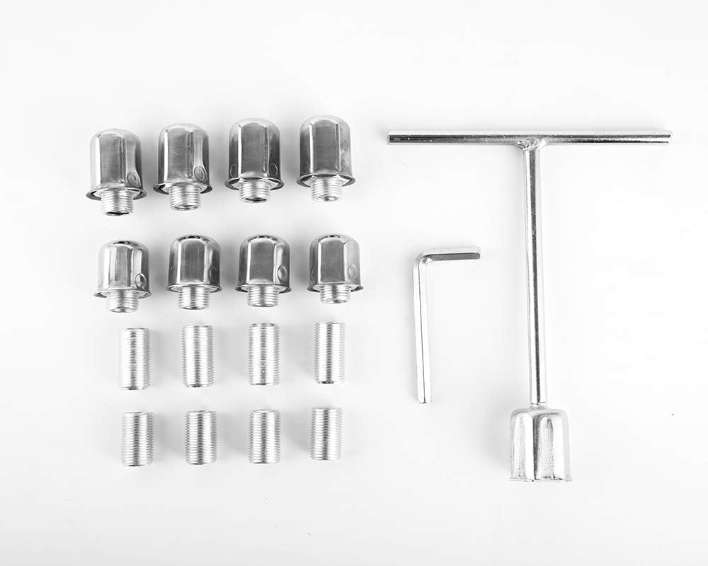 4pcs 17 Stainless Steel Polished Wheel Simulators Hub Caps Rim Covers with Removable Centre Cap G877256