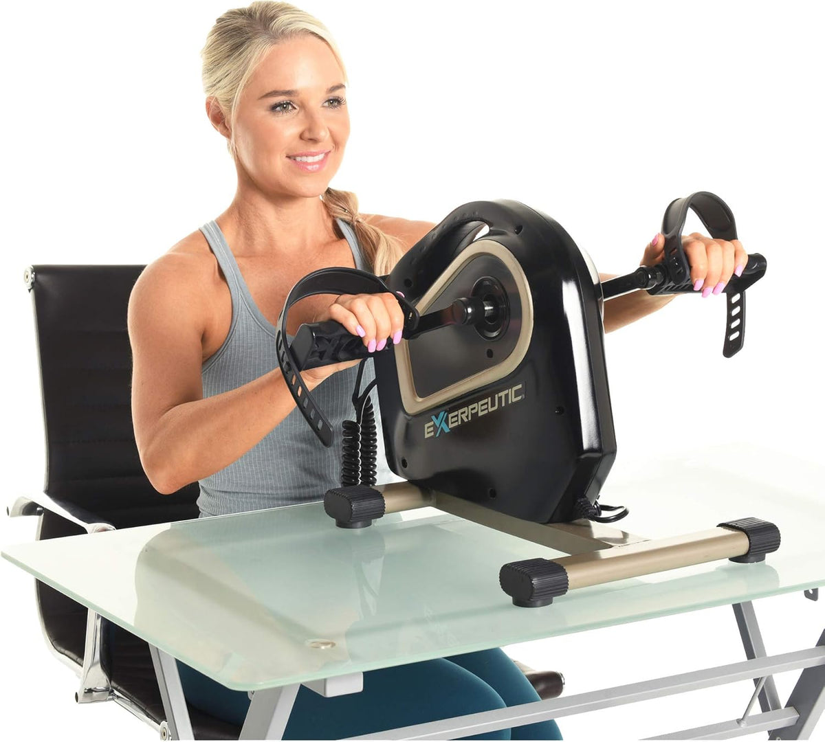 Black Motorized Electric Pedal Exerciser H79543