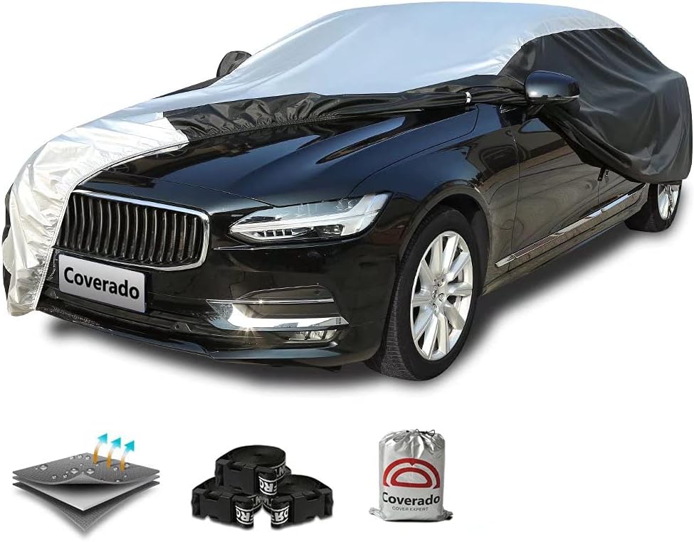 210D Waterproof Car Cover with PU Seal Tapes O693069