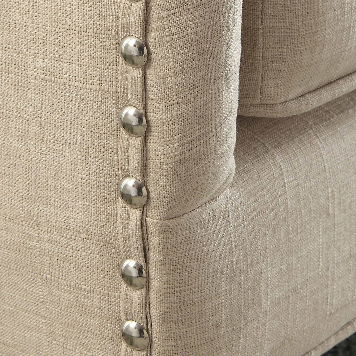 Fabric Wingback Loveseat with Nailhead Accents K272608