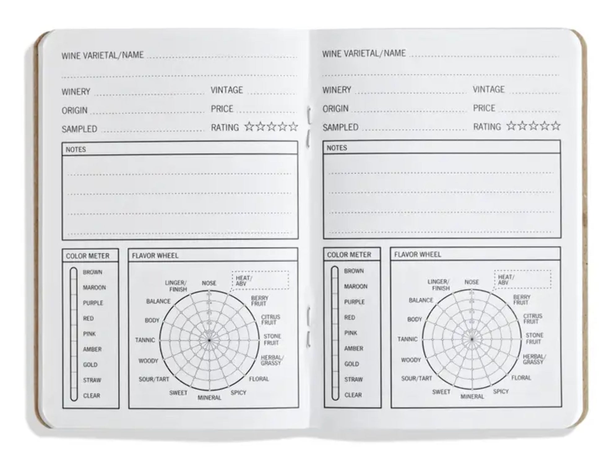 Wine Tasting Notebook E23013