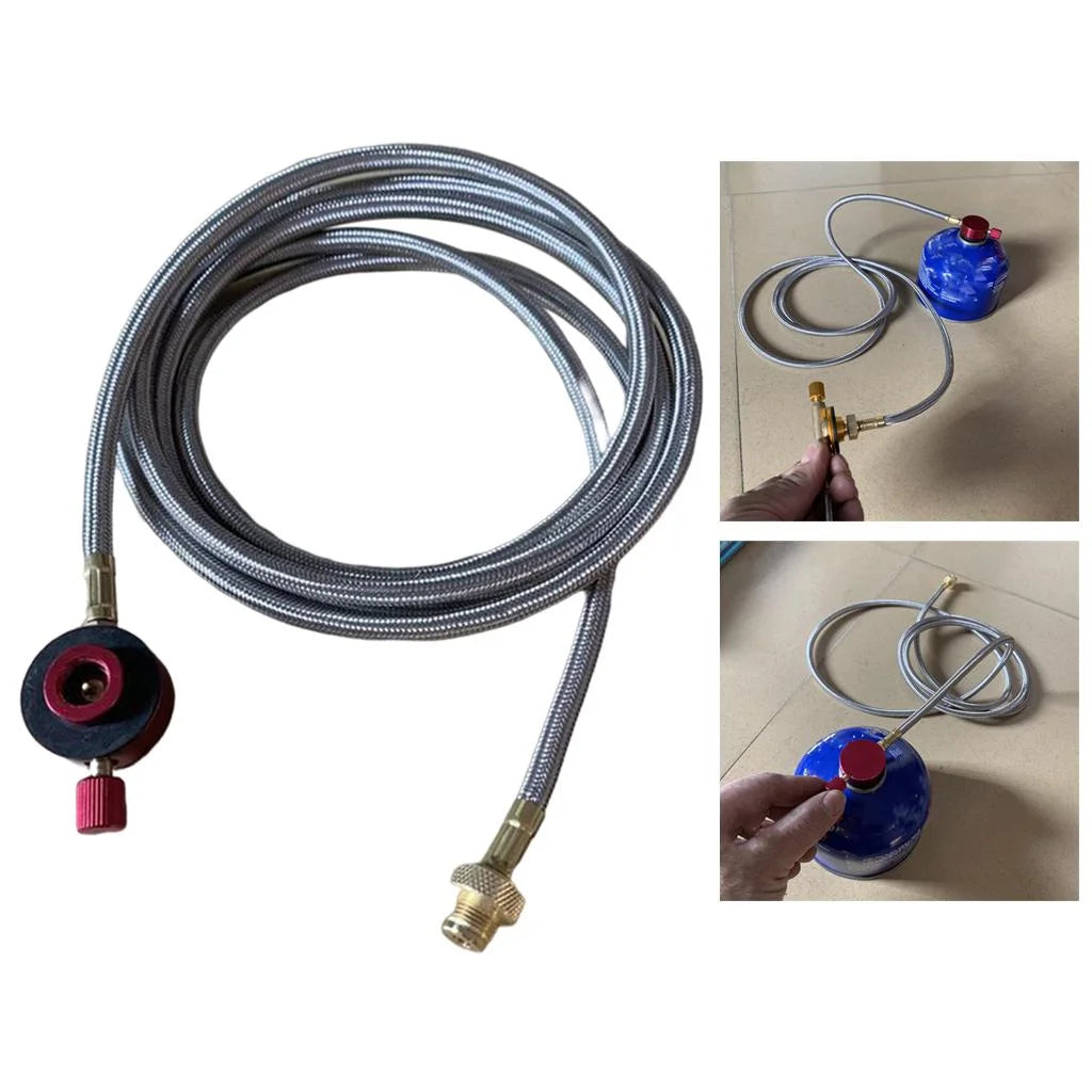 Camping Gas Refill Adapter with Burner Connector Hose B147682