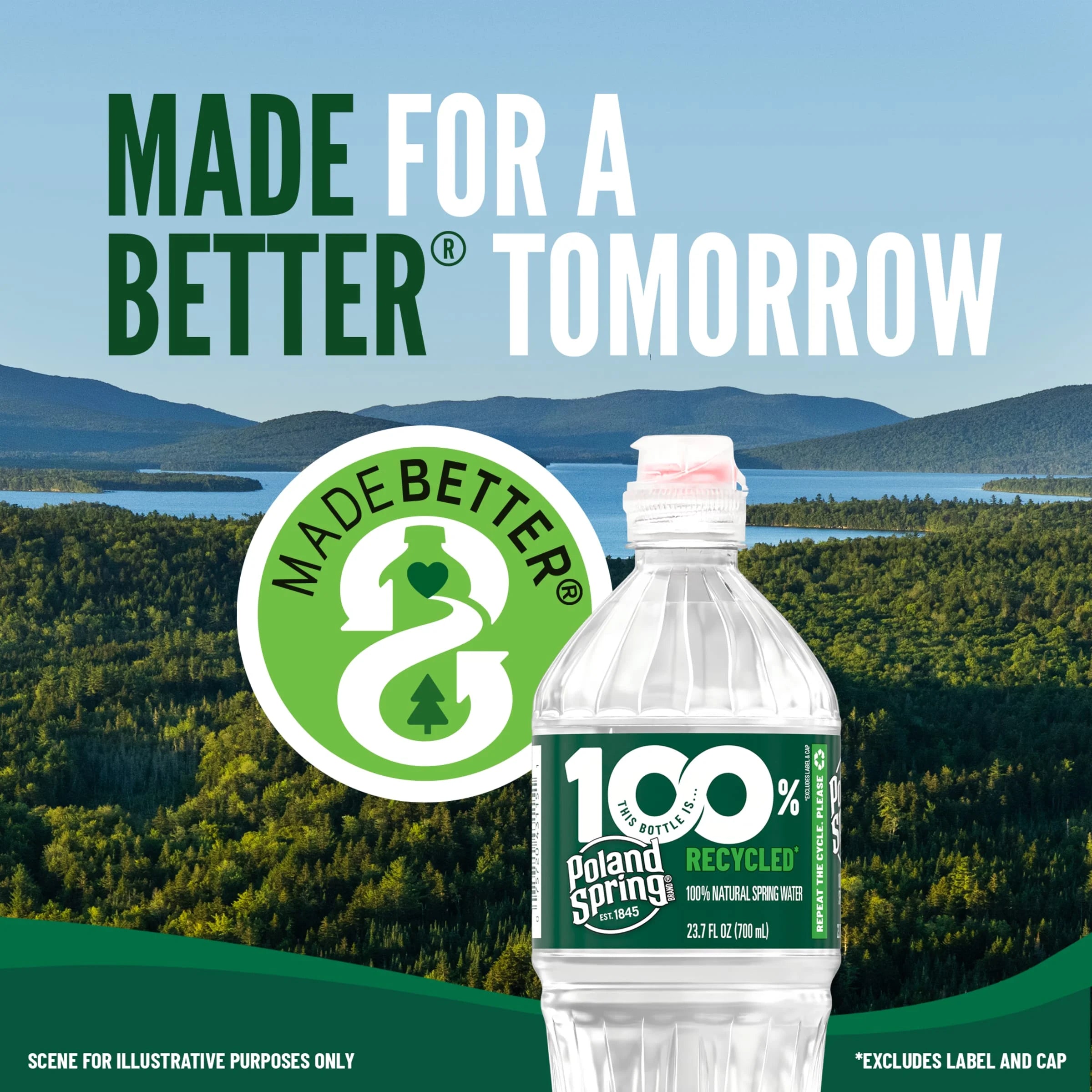 100% Natural Spring Water, 8 oz Plastic Bottles (Total of 48) Z3812