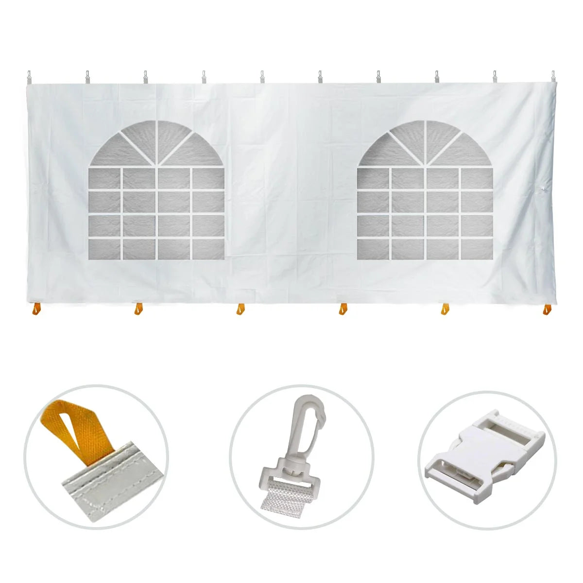 White Sidewall Kit for 8 ft Sides, 60 ft x 120 ft Q2006