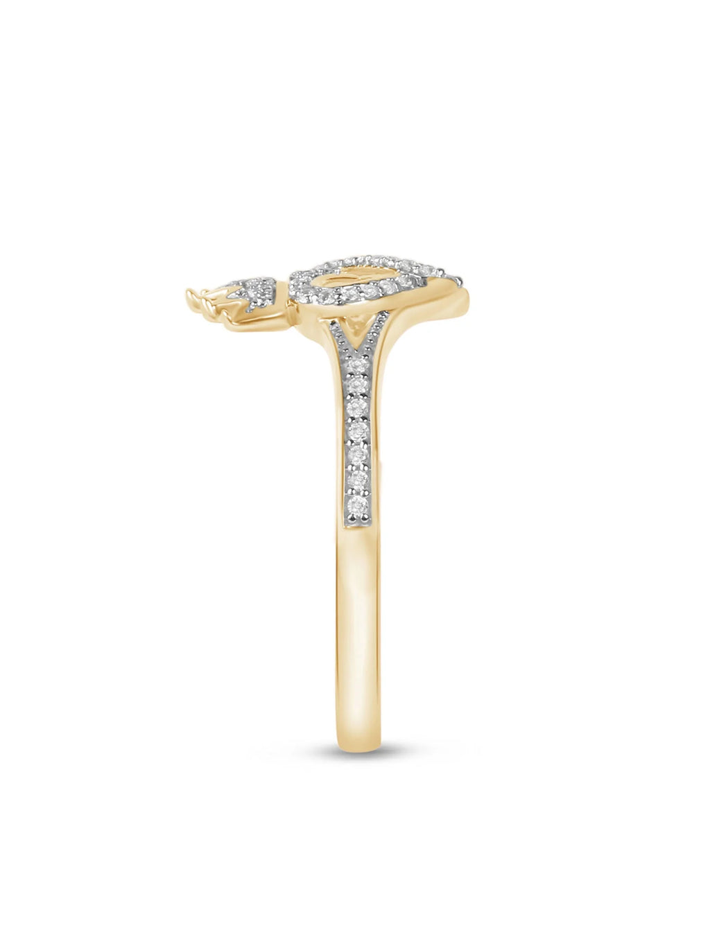 10K Yellow Gold Diamond Heart Ring J431
