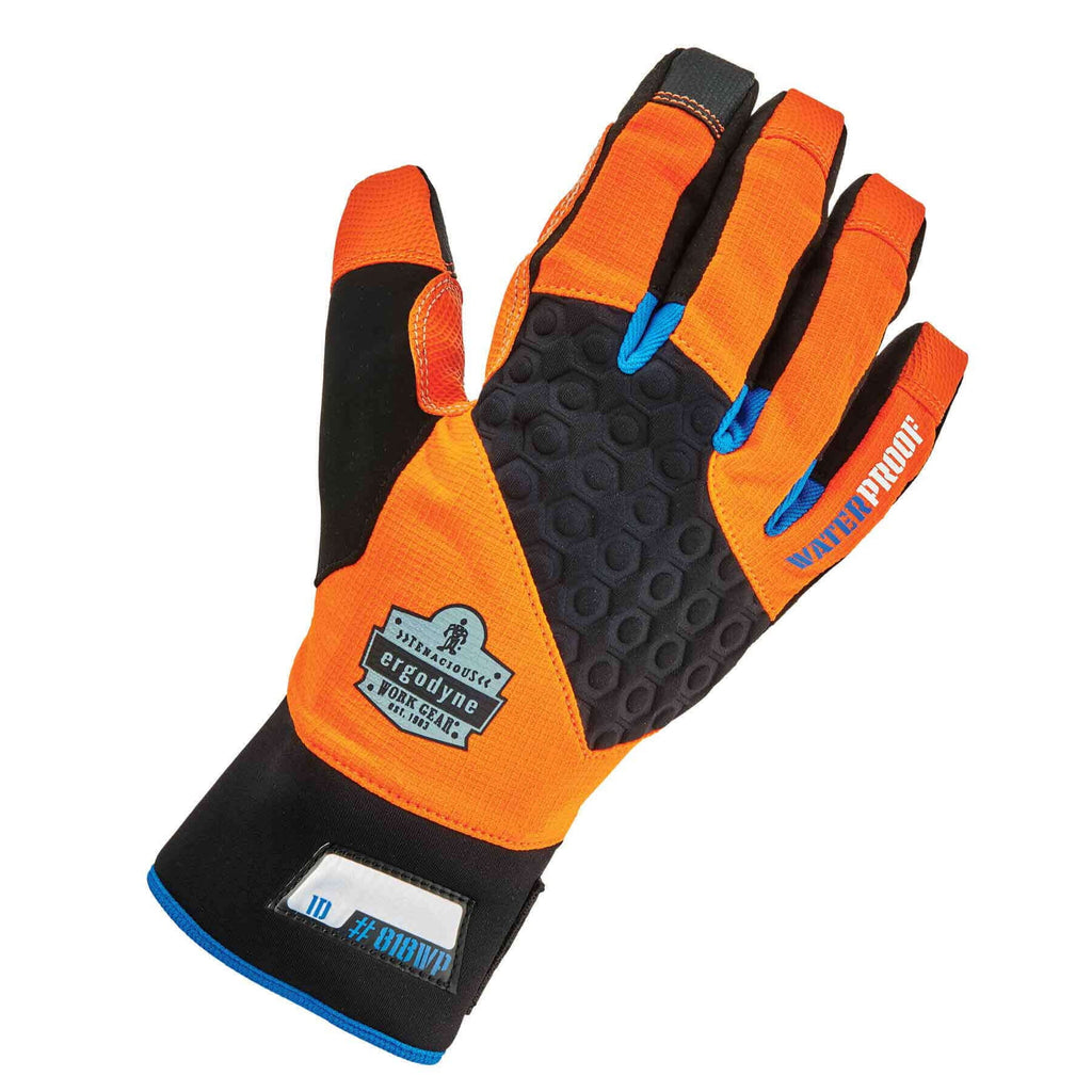 Orange Thermal Waterproof Utility Gloves Y643636