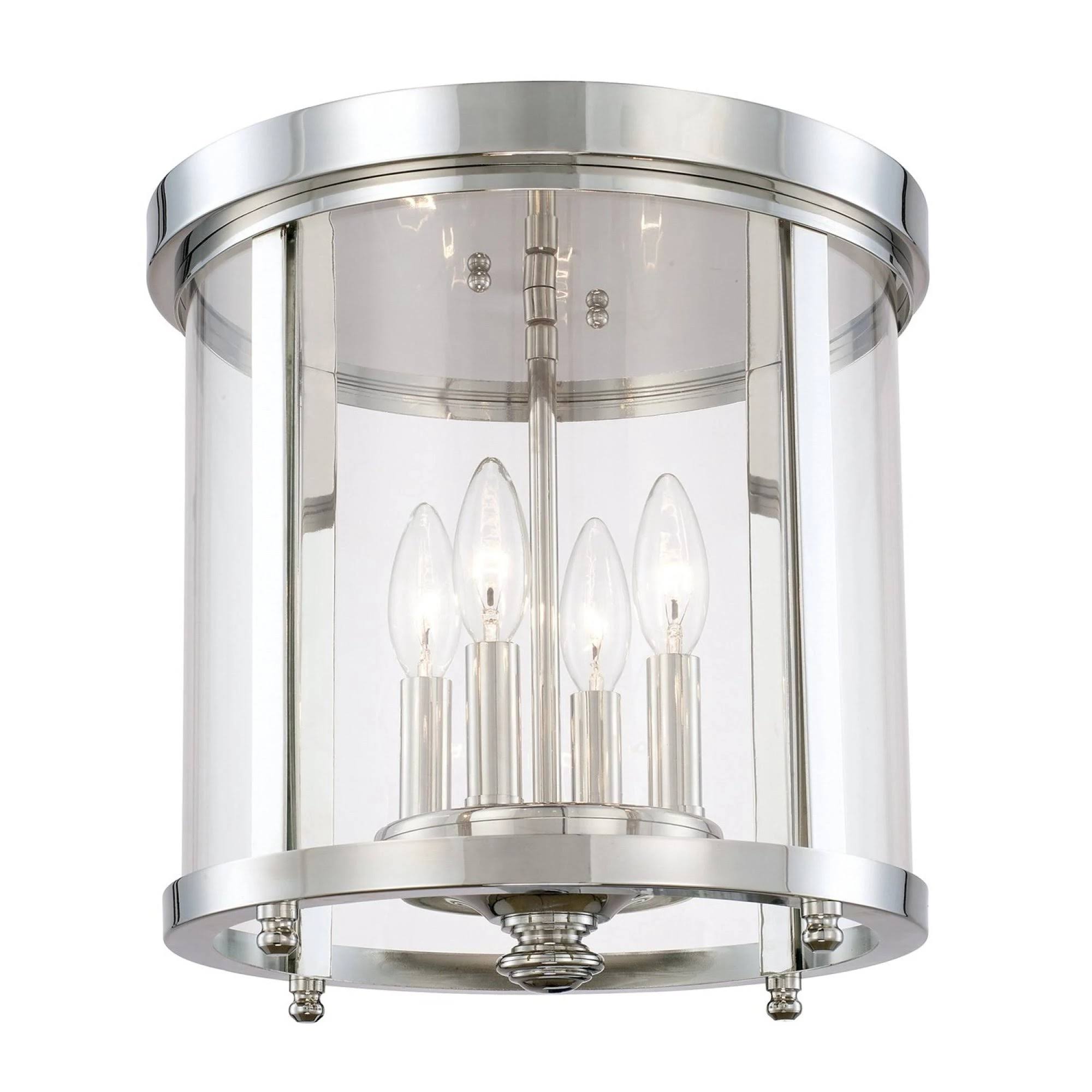 Polished Nickel Flush Mount Light A999
