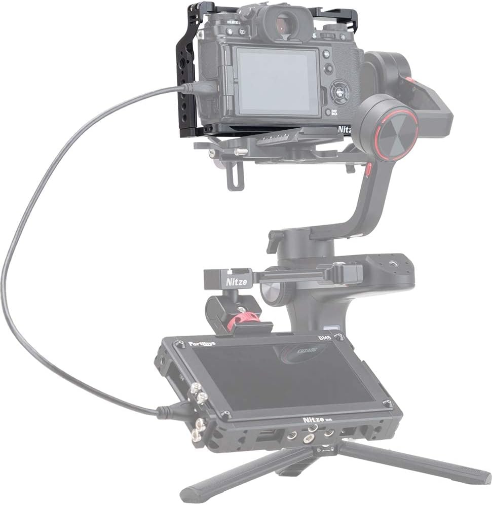 Cage for Fujifilm X-T4 Camera with Arca Swiss QR Plate and NATO Rail, Pack of 2 T505