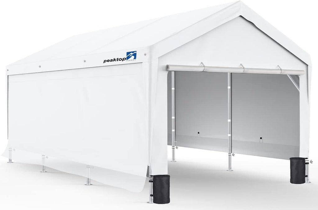 10x20ft Heavy Duty Carport with Adjustable Heights Y83978