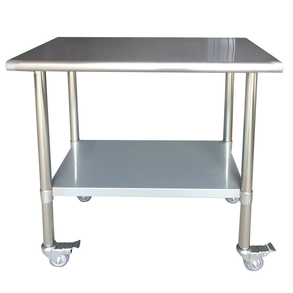 Stainless Steel Work Table with Casters P662718