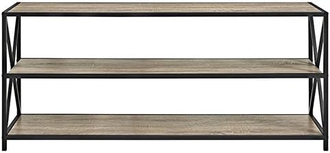 2 Shelf Wide Bookcase in Driftwood J373