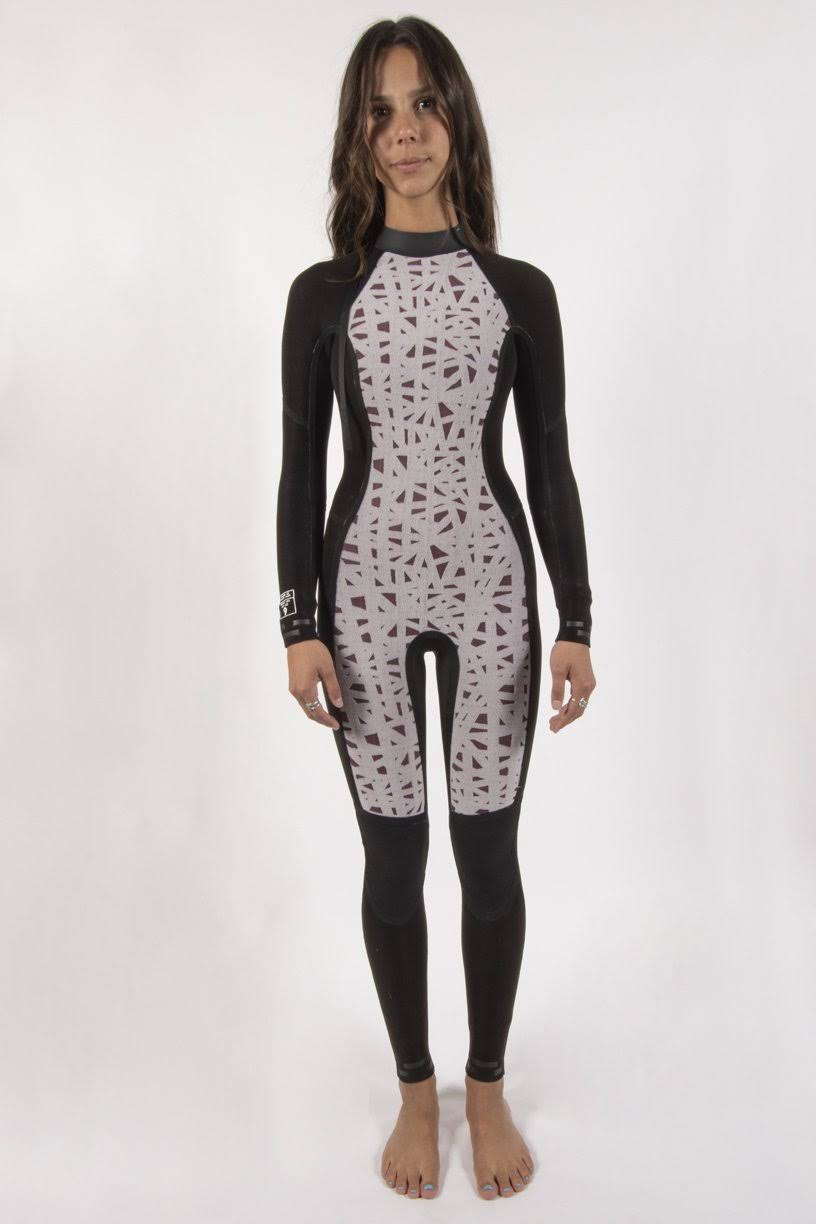 3/2 Back Zip Full Wetsuit Solid Black A309504