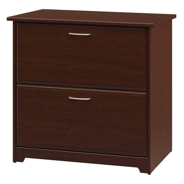 Cherry Wood Finish 2-Drawer Lateral File Cabinet C21805
