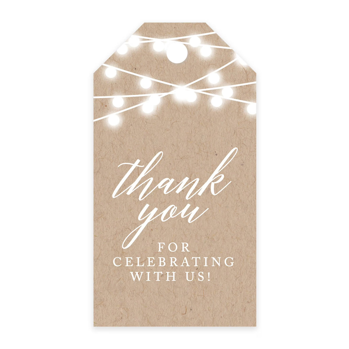 100-Pk Cardstock Favor Tags with Bakers String Z2072