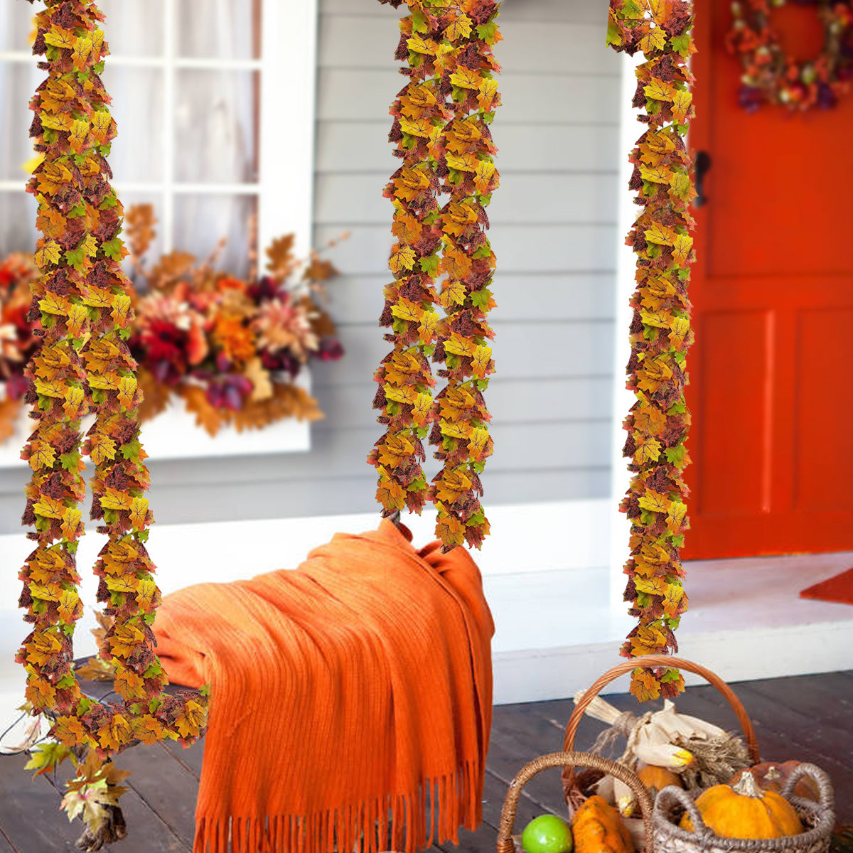 2-Pack Artificial Maple Leaf Garland H725