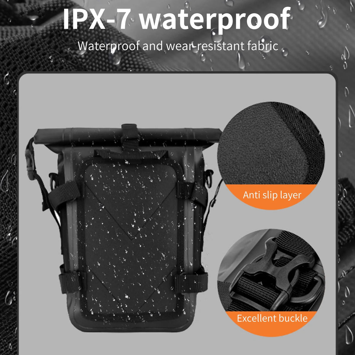 Motorcycle Frame Bag Motorbike Side Bag Full Waterproof 8L Motorcycle Bag H7908