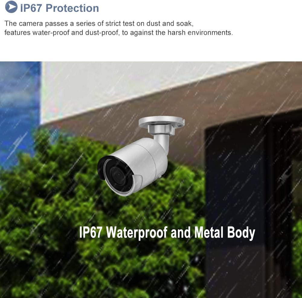 8MP Poe IP Outdoor Security Camera with EXIR Night Vision Q8968