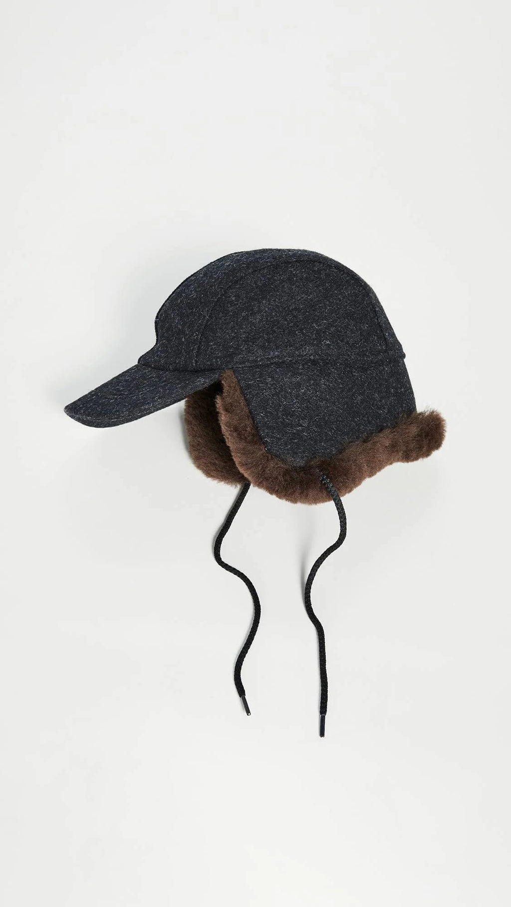 Charcoal Dark Brown Double Mackinaw Cap R816