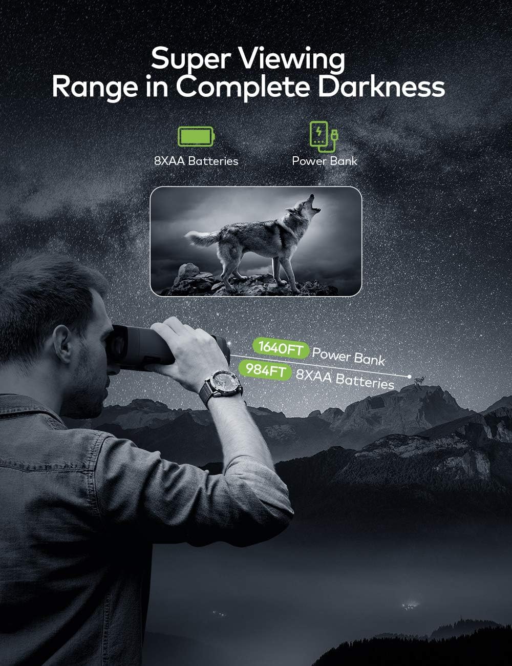 Digital Night Vision Binoculars with 64GB Micro SD Card P869517