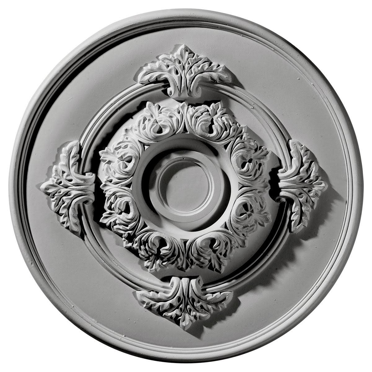 13 3/4x22OD x 1x22P Ceiling Medallion Hand-Painted Cloud Burst Crackle O5654