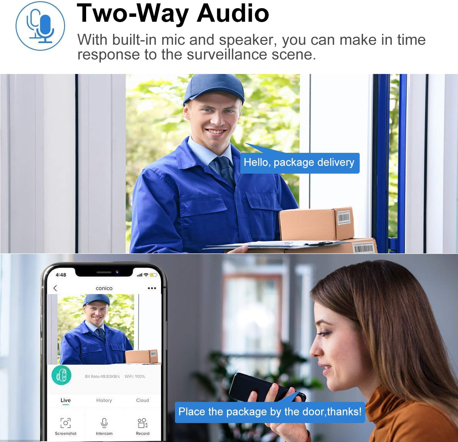 WiFi Video Doorbell Camera, 1080P HD, Night Vision, 2-Way Audio L6597