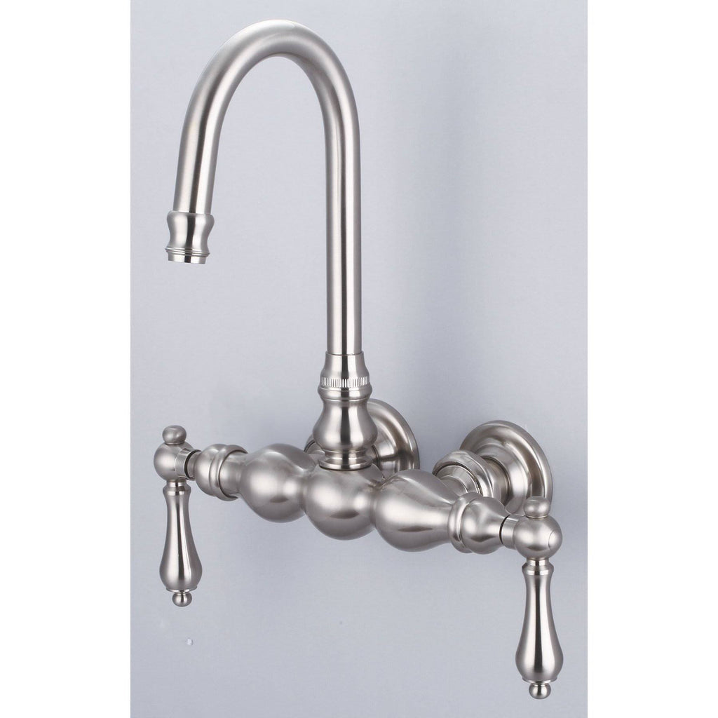 Vintage Classic Wall Mount Tub Faucet with Gooseneck Spout C700