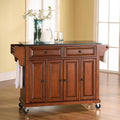 Solid Black Granite Top Kitchen Cart M804