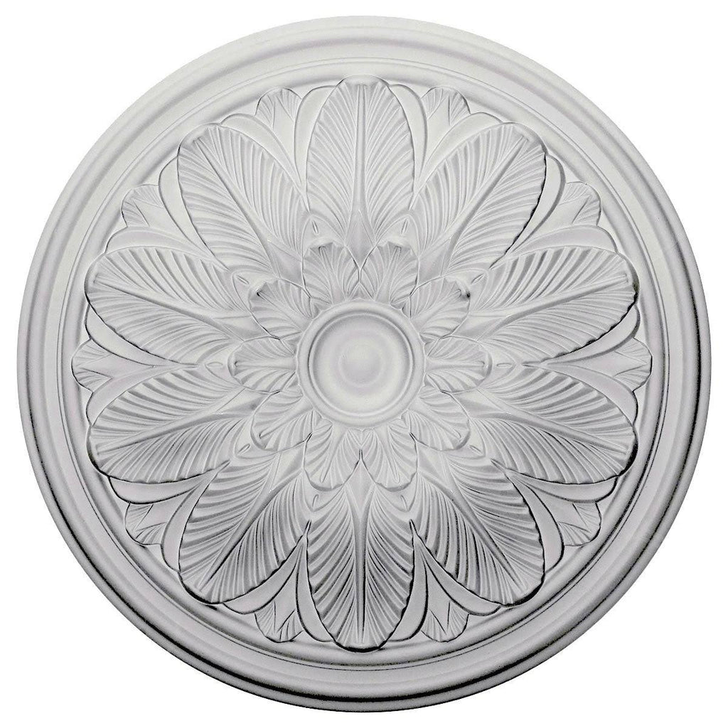 Bordeaux Ceiling Medallion, Hand-Painted Pewter, Gray X130