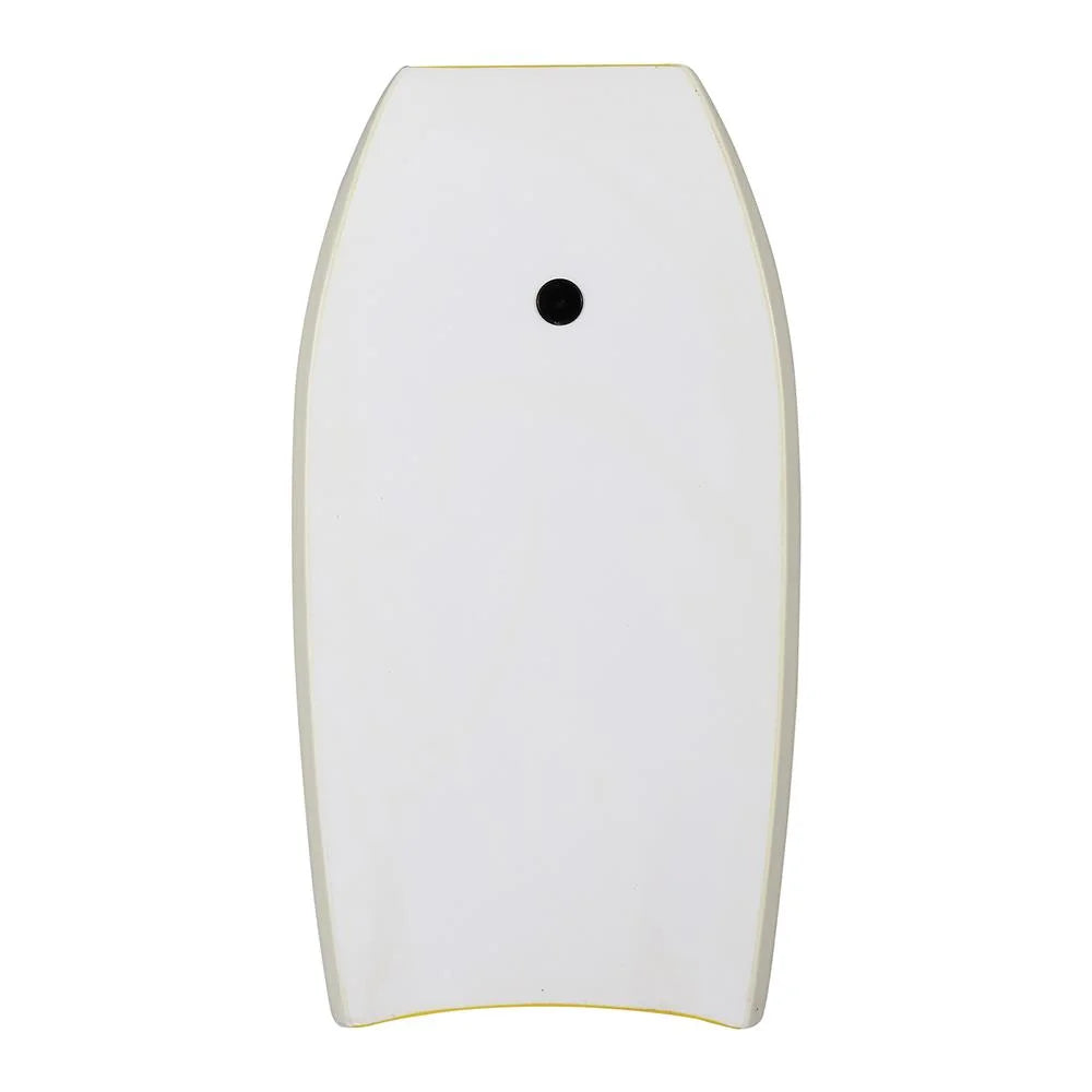 Yellow Lightweight Bodyboard with EPS Core and Wrist Leash H195