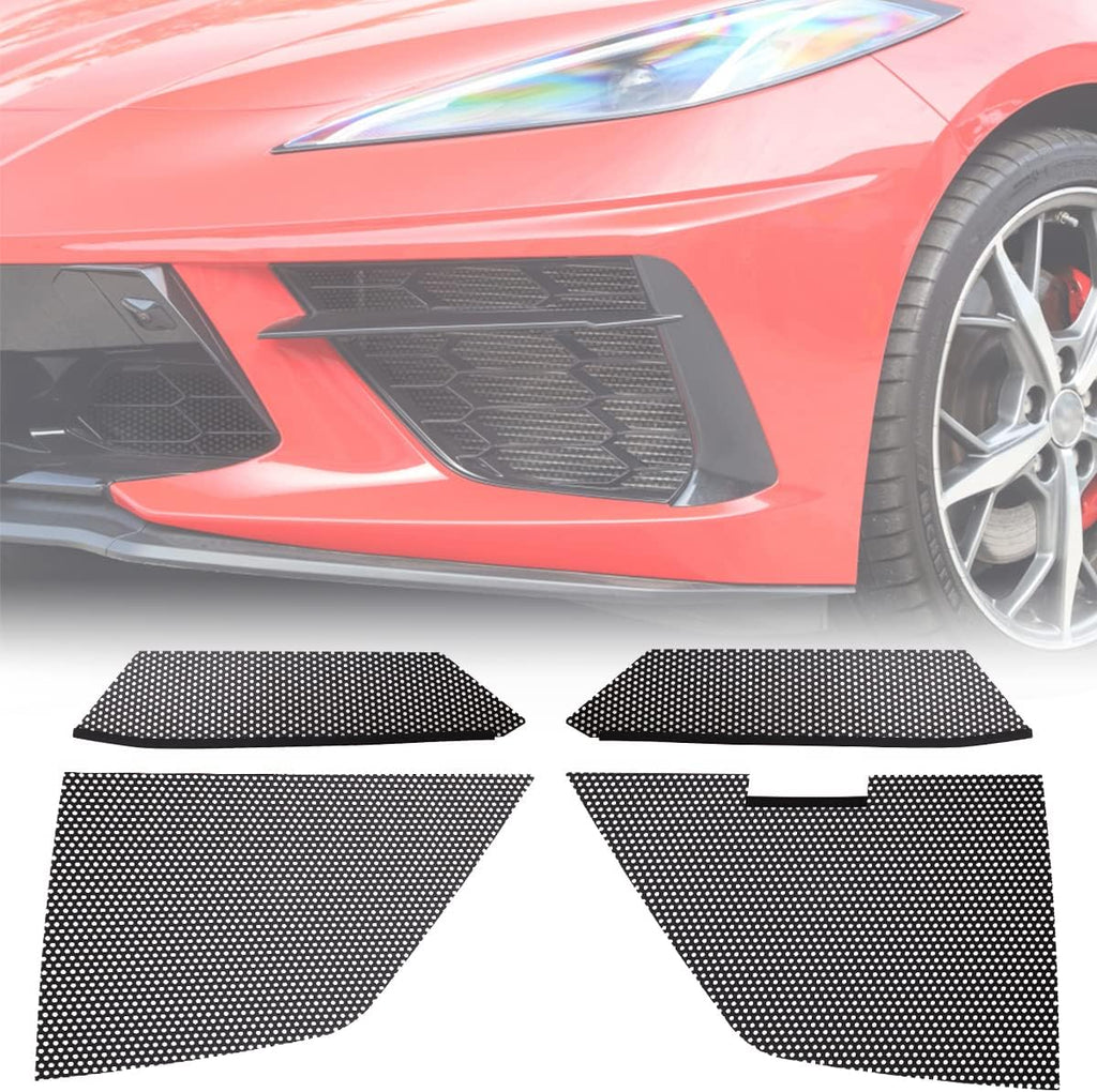 Black Aluminum Car Radiator Grille Vent Set Q886656