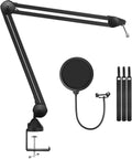 Mic Arm Stand Desk Adjustable Suspension Boom Scissor Arm, Heavy Duty, Pack of 2 Y8865