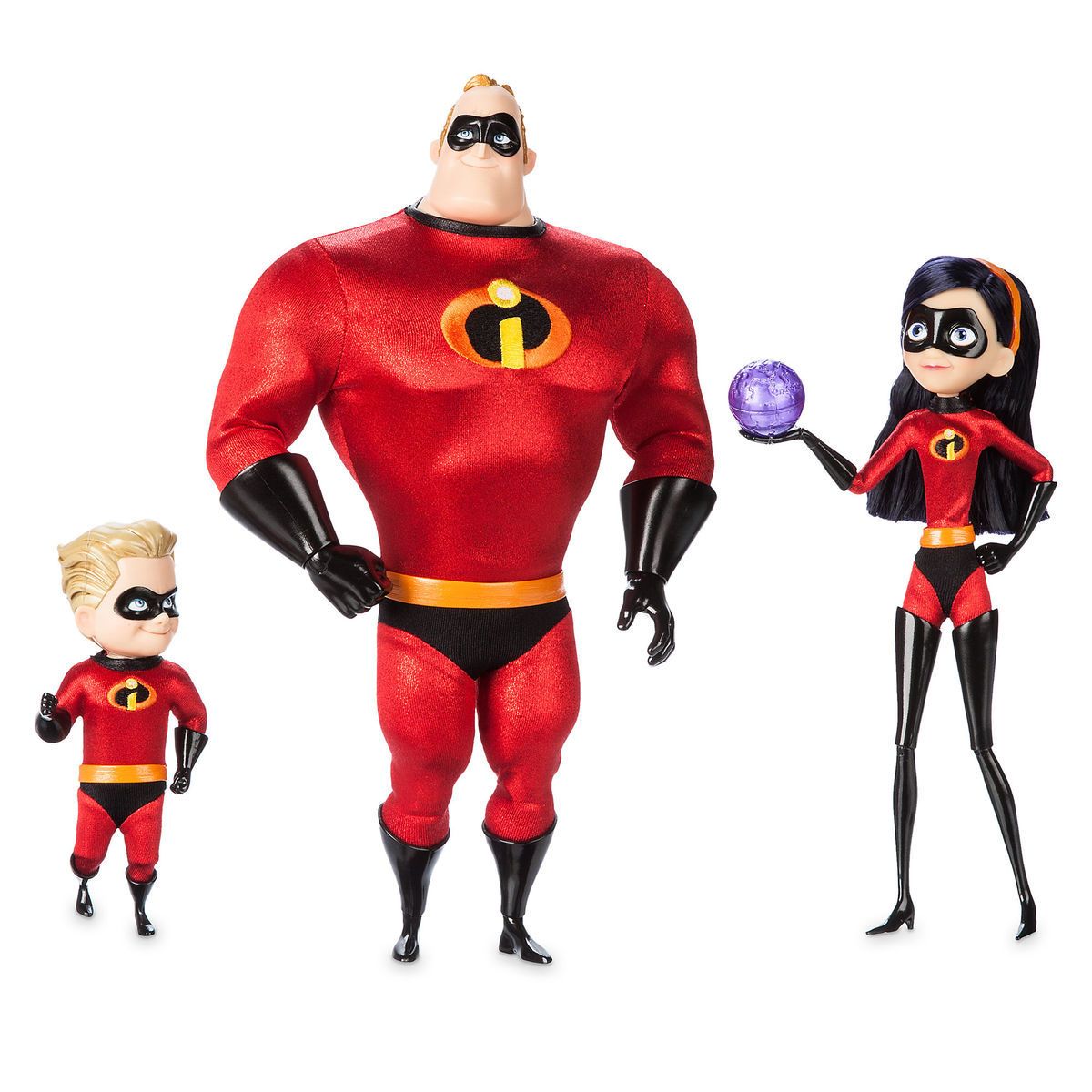 Mr. Incredible, Violet, & Dash Doll Set P659